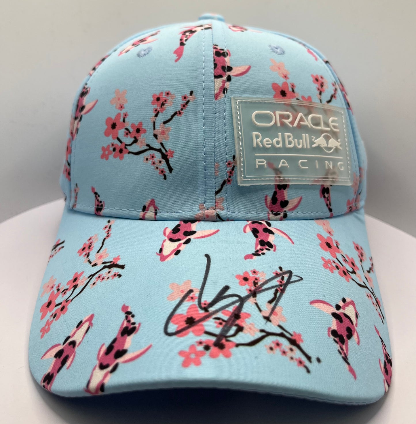 Sergio Pérez - Formula One Red Bull Driver Signed Blue & Pink F1 Cap with COA