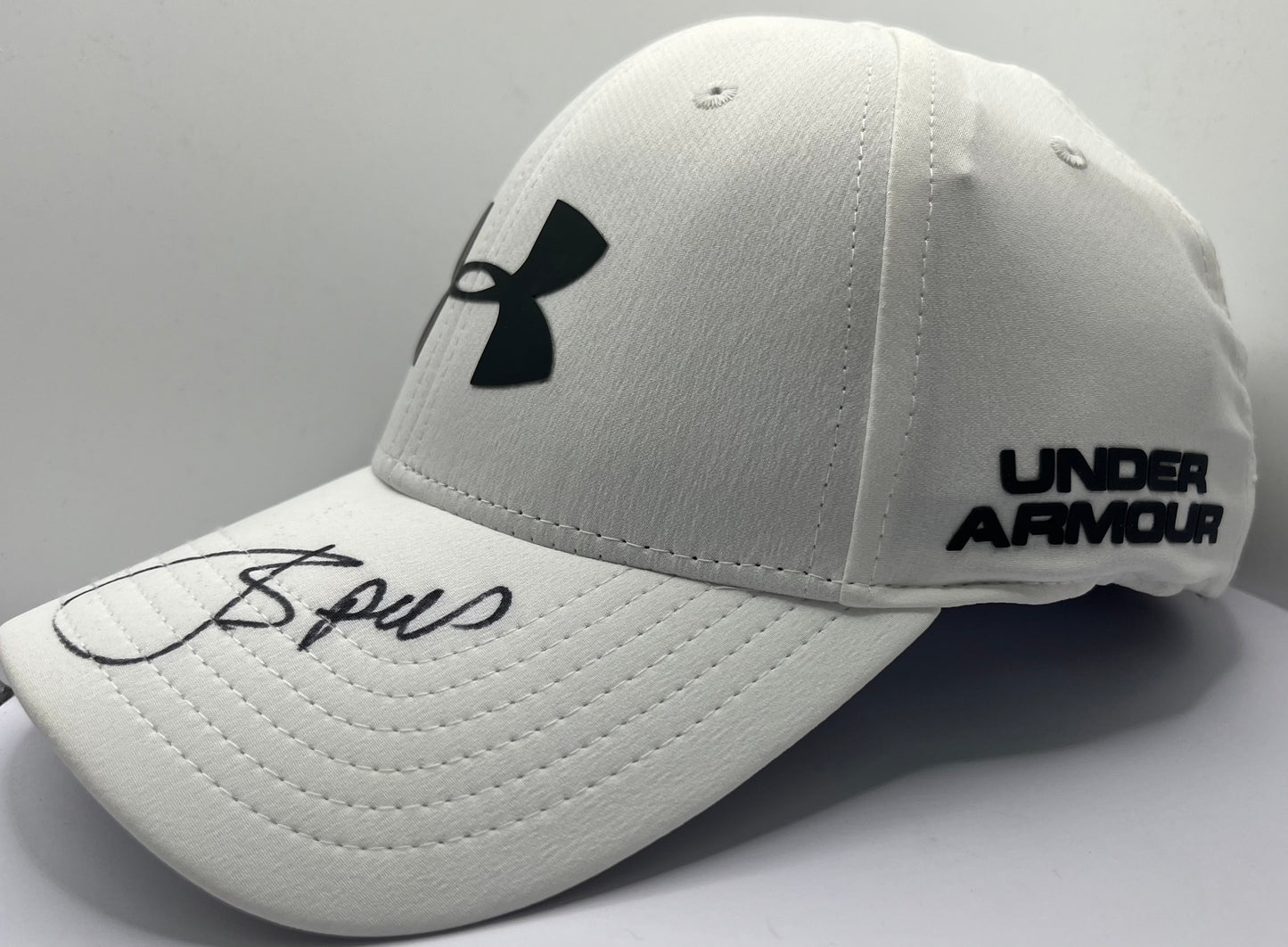 Jordan Spieth Signed White & Black Under Armour Golf Cap with COA