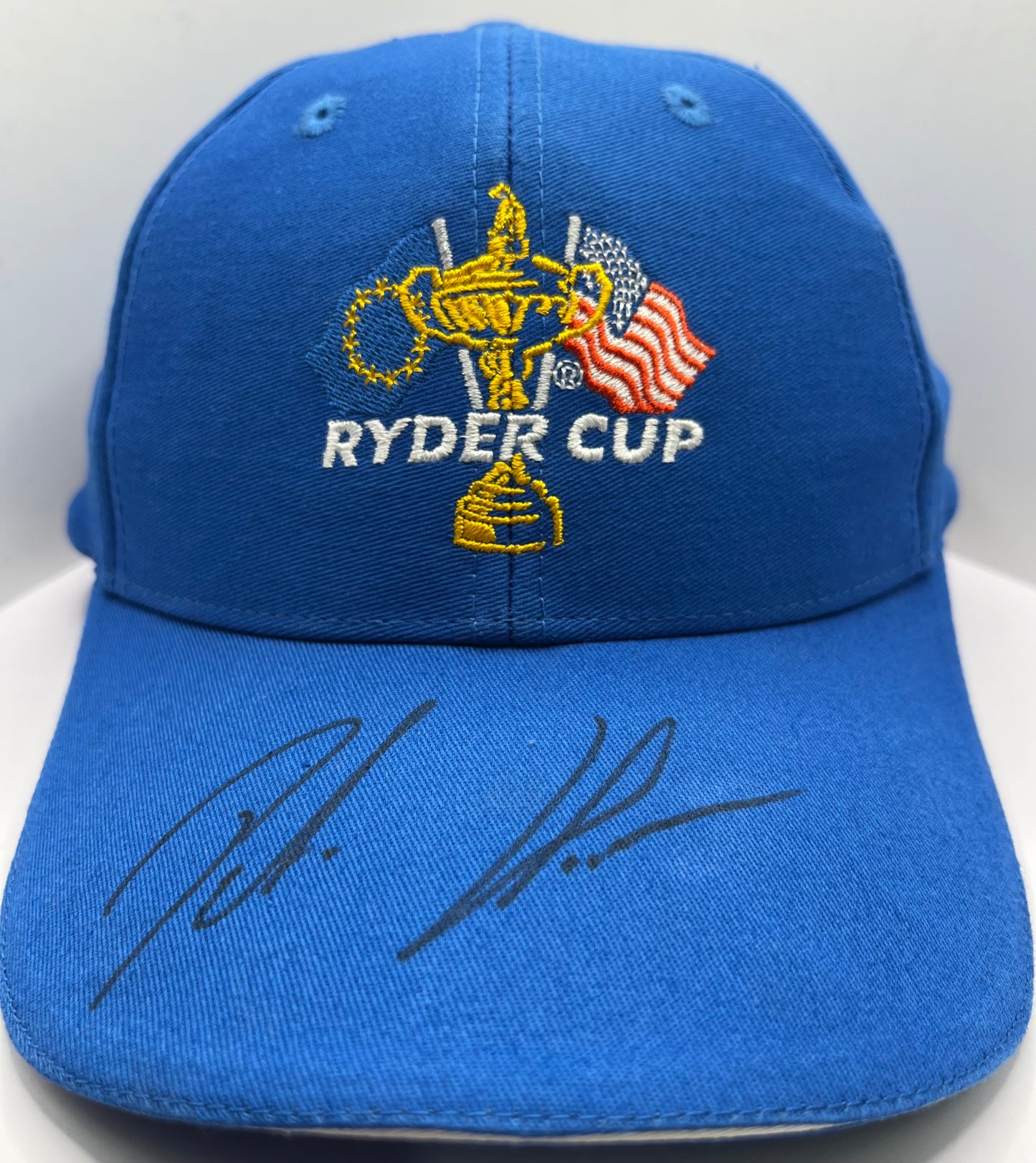 Peter Hanson Signed Blue Ryder Cup Golf Cap with COA