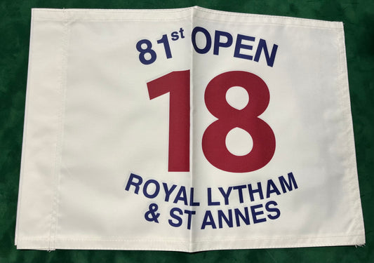 81st Open Championship at Royal Lytham & St Annes Unsigned Golf Flag (White)