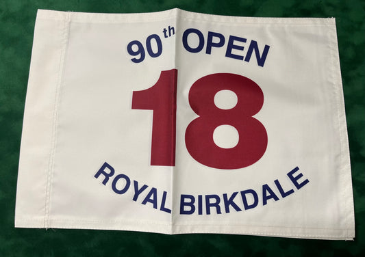 90th Open Championship at Royal Birkdale Unsigned Golf Flag (White)