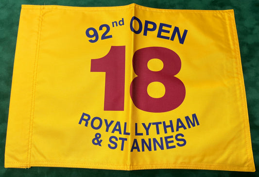 92nd Open Championship at Royal Lytham & St Annes Unsigned Golf Flag (Yellow)