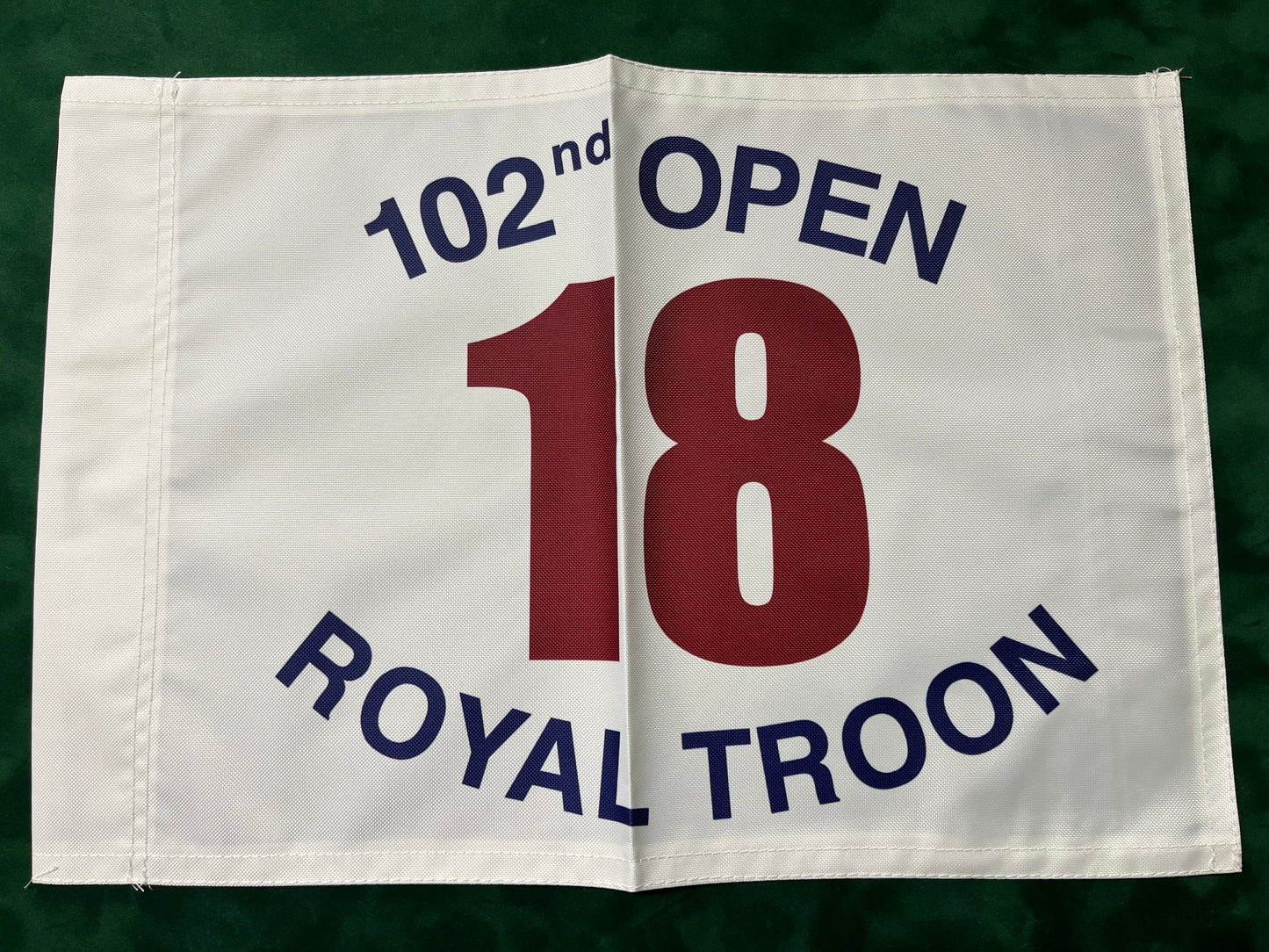 102nd Open Championship at Royal Troon Unsigned Golf Flag (White)