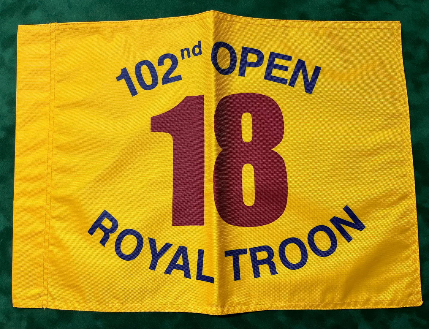 102nd Open Championship at Royal Troon Unsigned Golf Flag (Yellow)