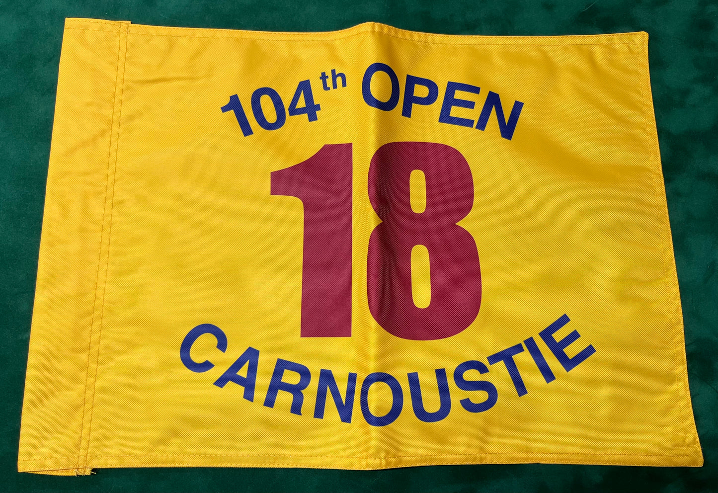 104th Open Championship at Carnoustie Unsigned Golf Flag (Yellow)