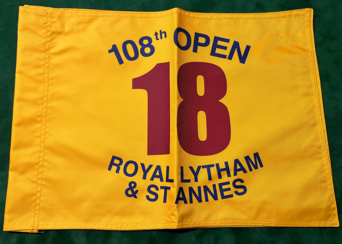 108th Open Championship at Royal Lytham & St Annes Unsigned Golf Flag (Yellow)