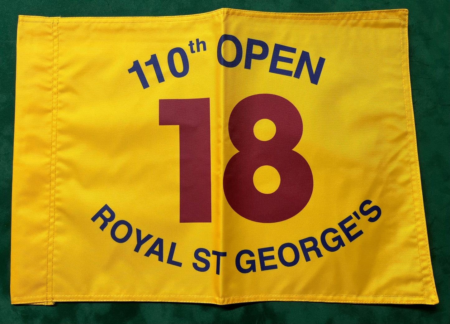 110th Open Championship at Royal St George's Unsigned Golf Flag (Yellow)