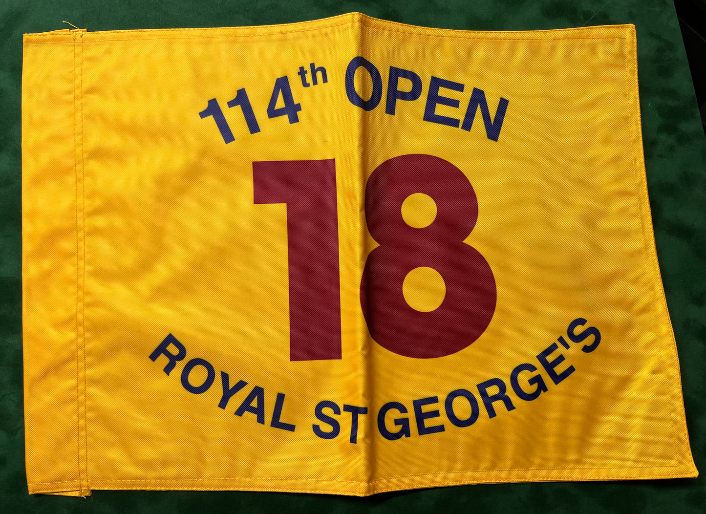 114th Open Championship at Royal St George's Unsigned Golf Flag (Yellow)