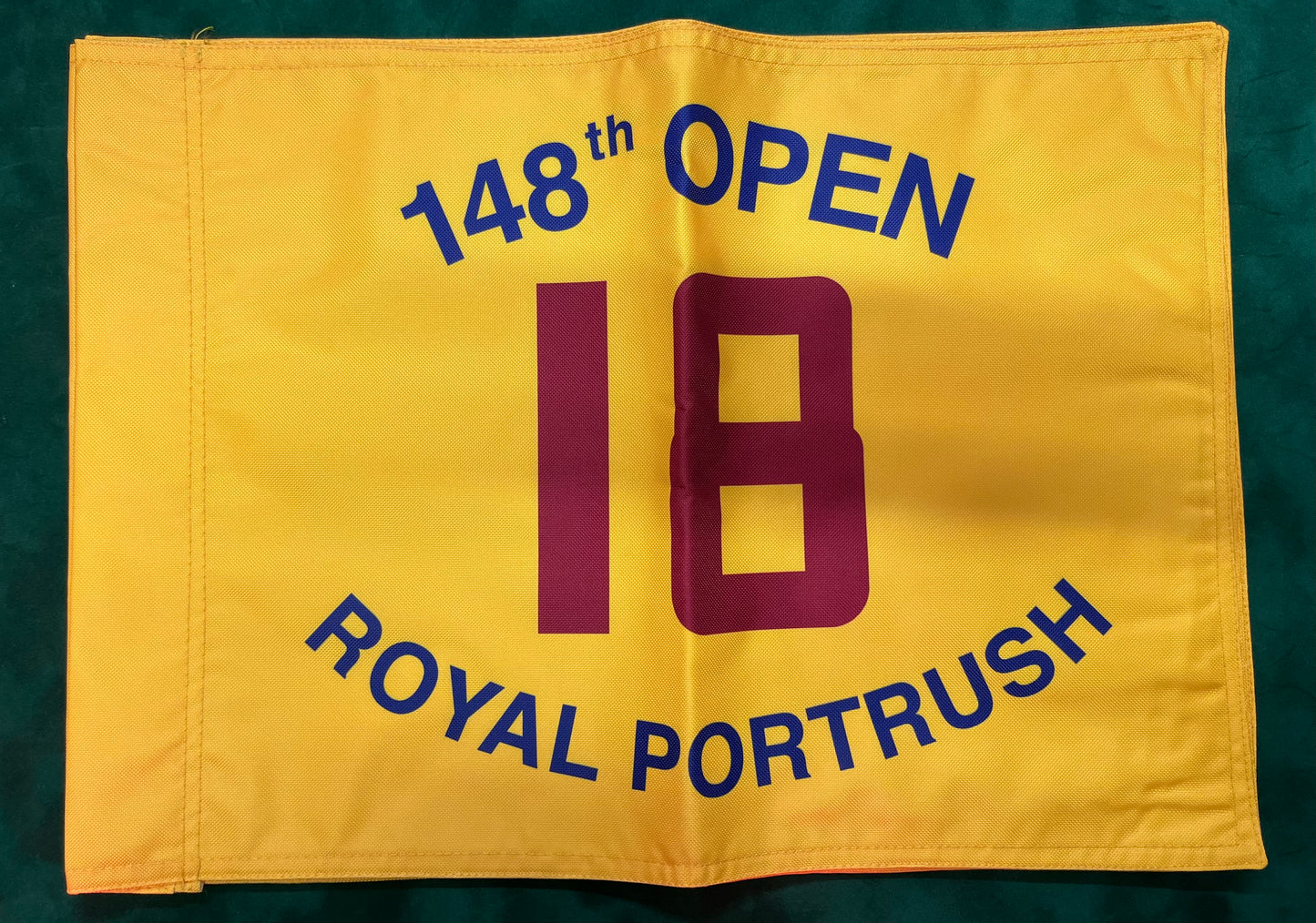 148th Open Championship at Royal Portrush Unsigned Golf Flag (Yellow)