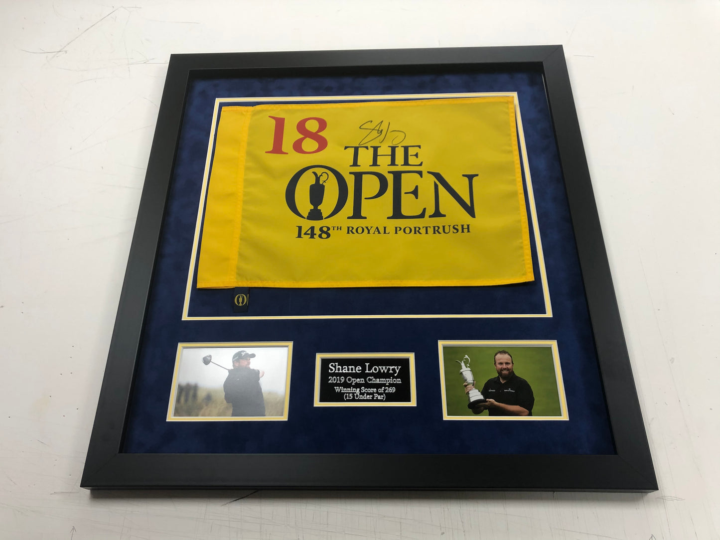 Premium Frame Kit - 2019 Open at Royal Portrush Golf Flag (Shane Lowry Won)