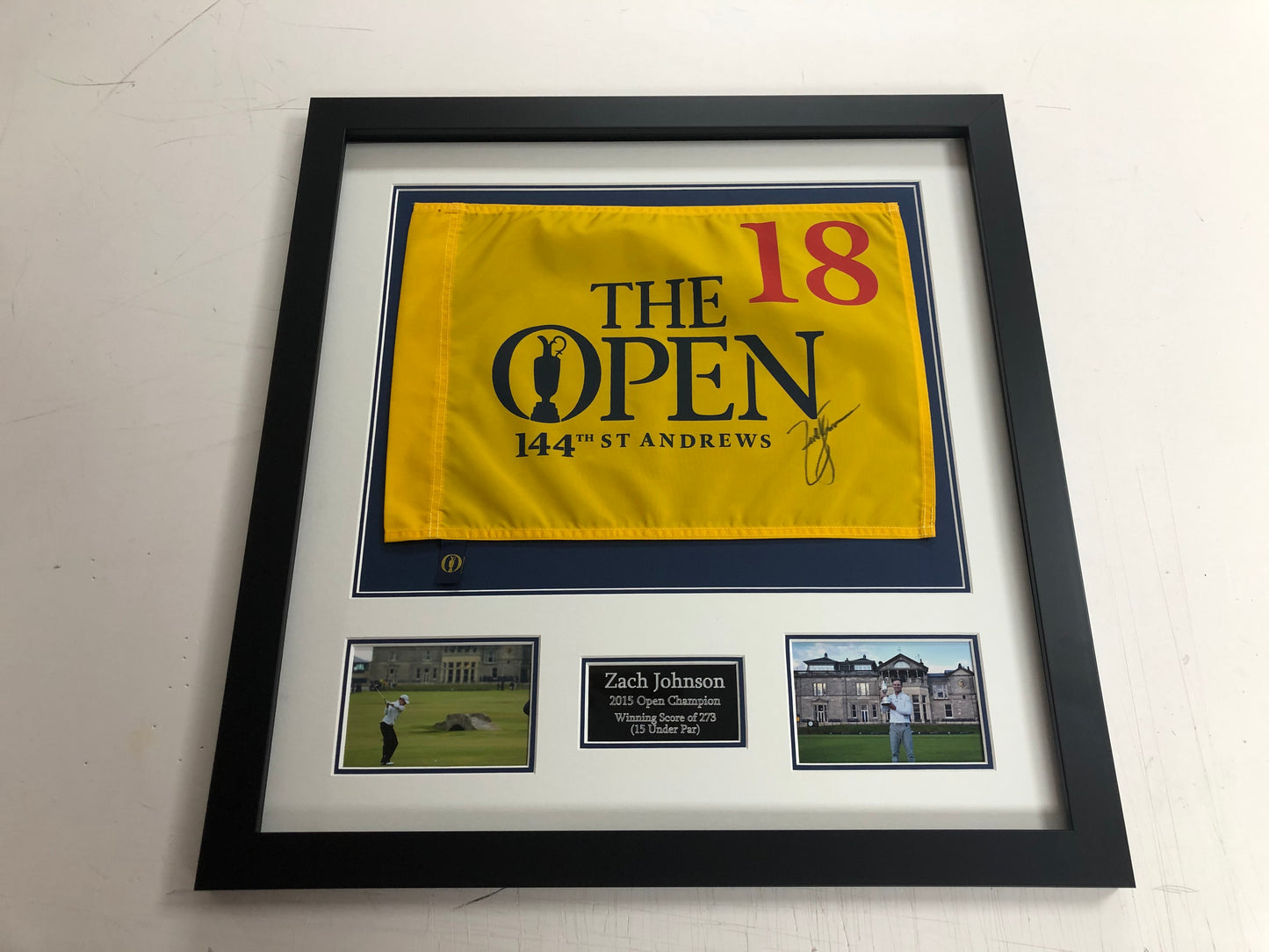 Standard Frame Kit - 2015 Open at St Andrews Golf Flag (Zach Johnson Won)