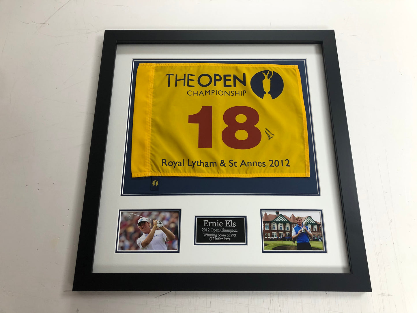 Standard Frame Kit - 2012 Open at Royal Lytham & St Annes Golf Flag (Ernie Els Won)