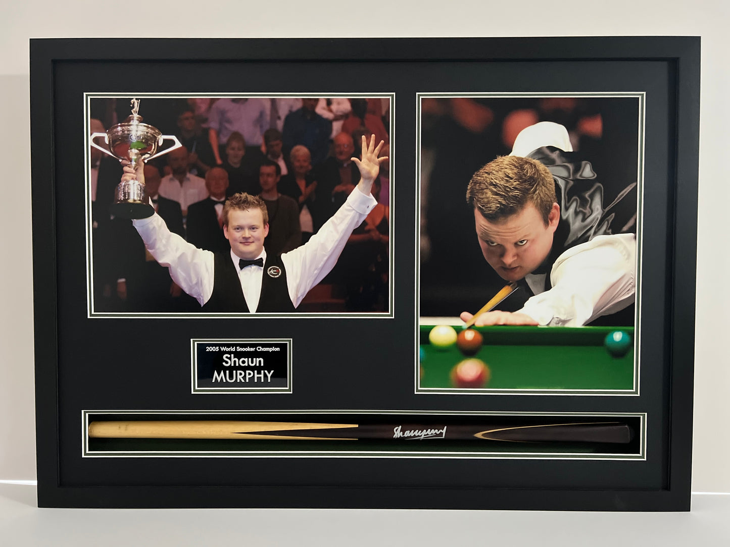 Shaun Murphy Triple Crown Snooker Champion Framed Signed Snooker Cue & Photo Display + Cert