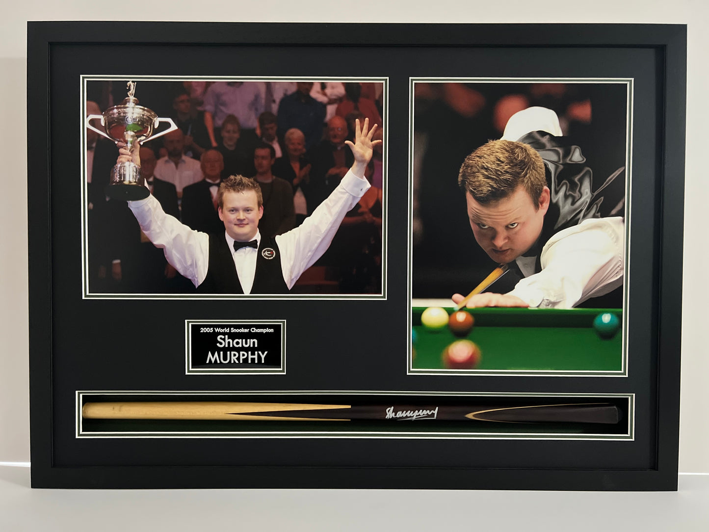 Shaun Murphy Triple Crown Snooker Champion Framed Signed Snooker Cue & Photo Display + Cert