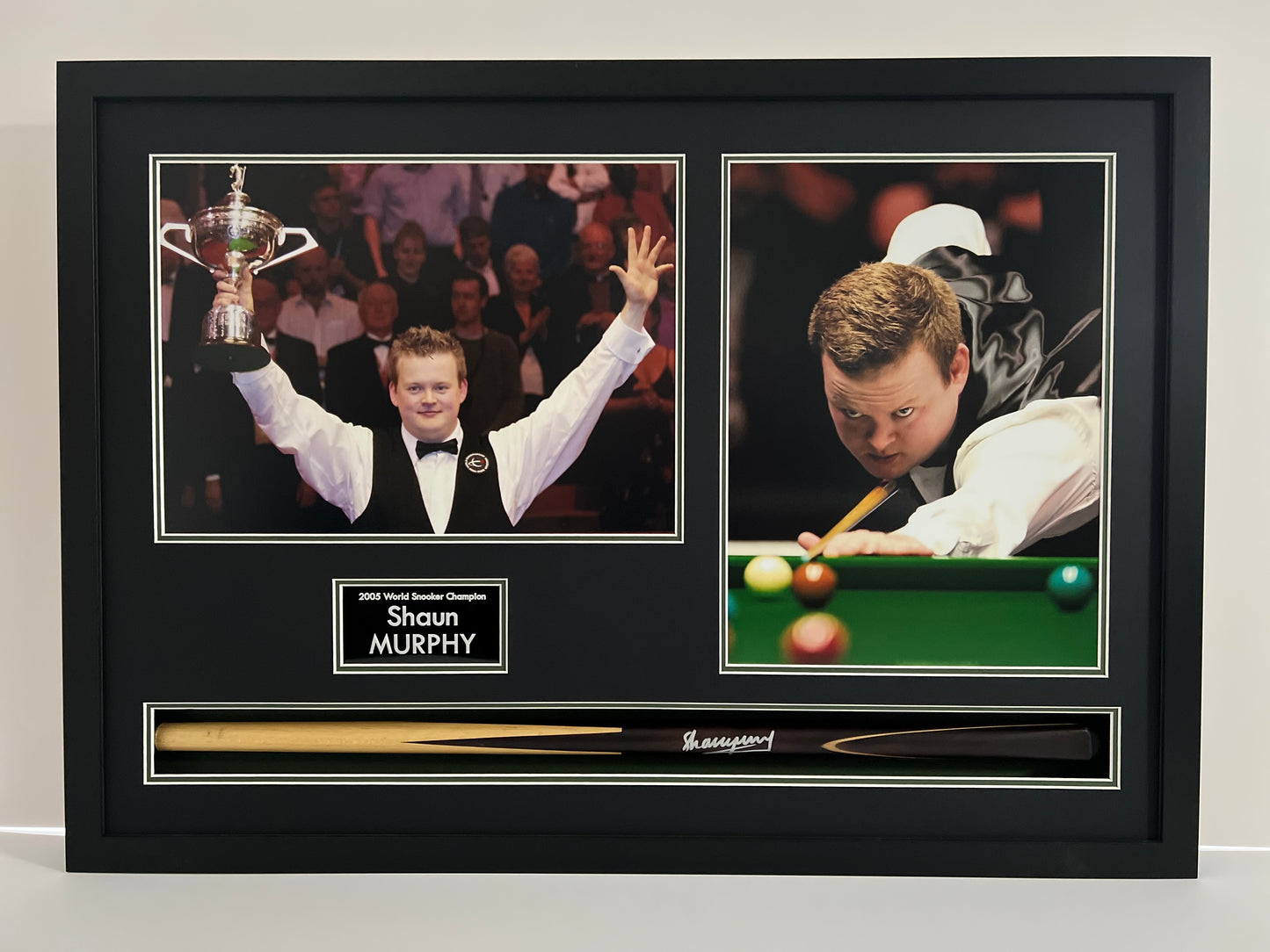 Shaun Murphy Triple Crown Snooker Champion Framed Signed Snooker Cue & Photo Display + Cert