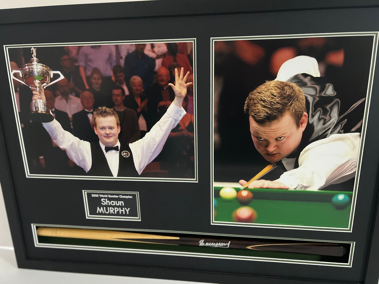 Shaun Murphy Triple Crown Snooker Champion Framed Signed Snooker Cue & Photo Display + Cert