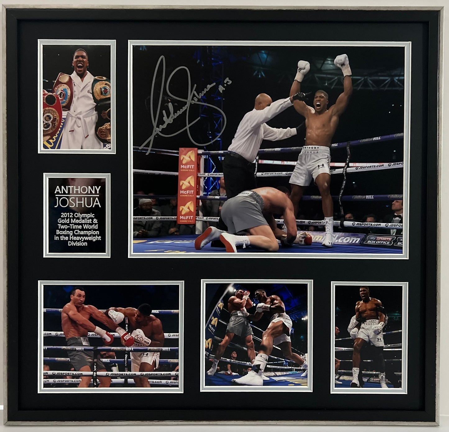 Anthony Joshua Two-Time Heavy Weight Boxing Champion Signed Framed Display + Cert