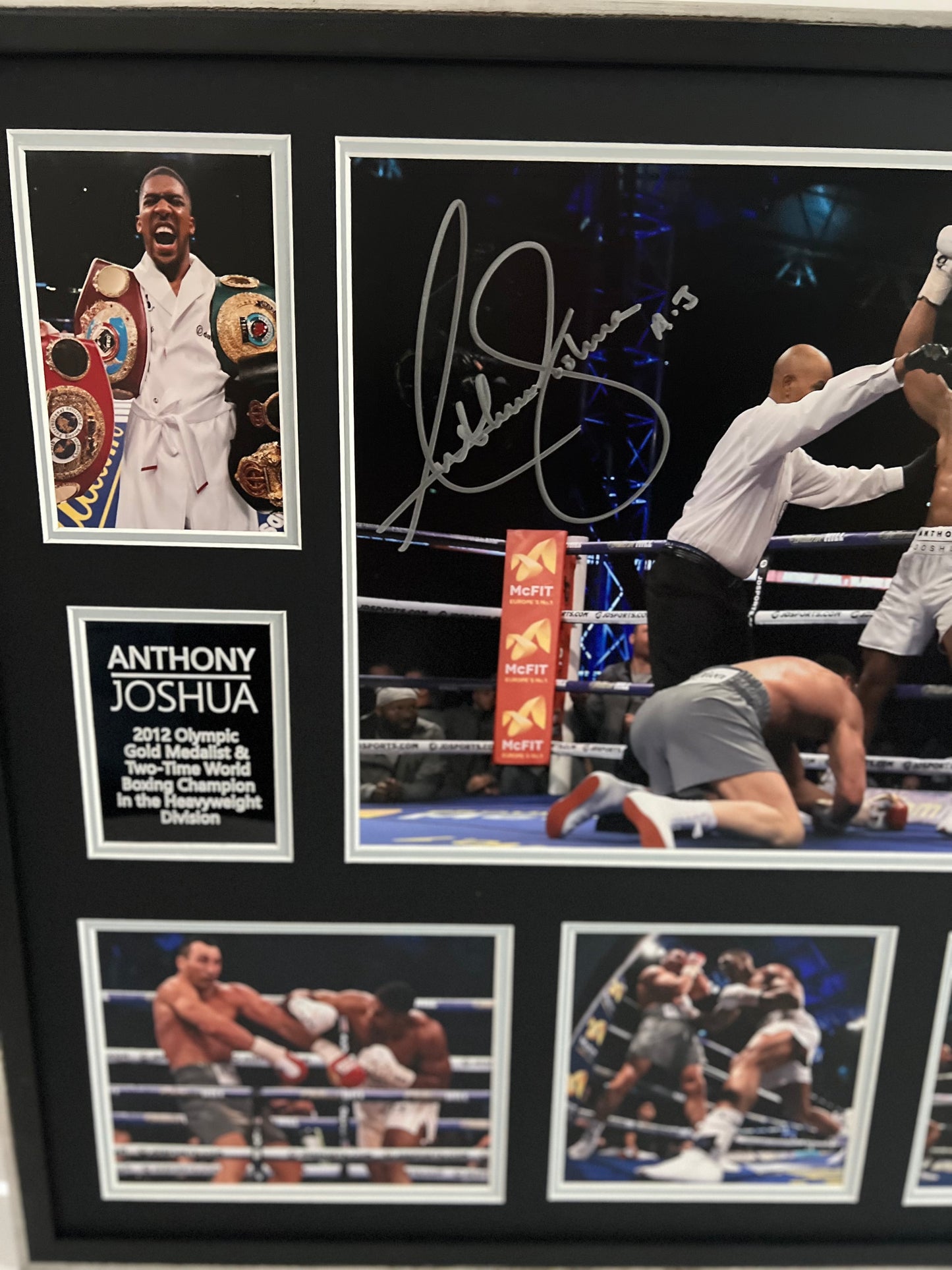 Anthony Joshua Two-Time Heavy Weight Boxing Champion Signed Framed Display + Cert