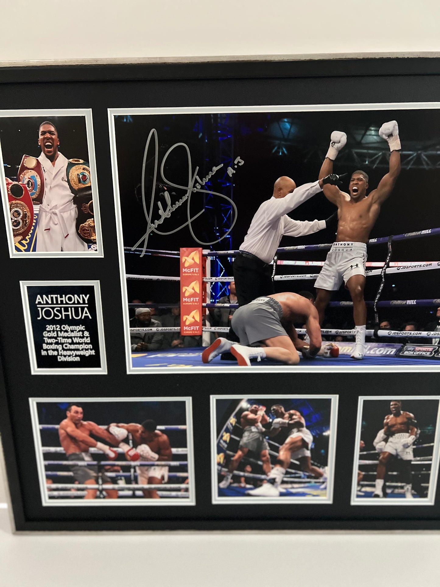 Anthony Joshua Two-Time Heavy Weight Boxing Champion Signed Framed Display + Cert