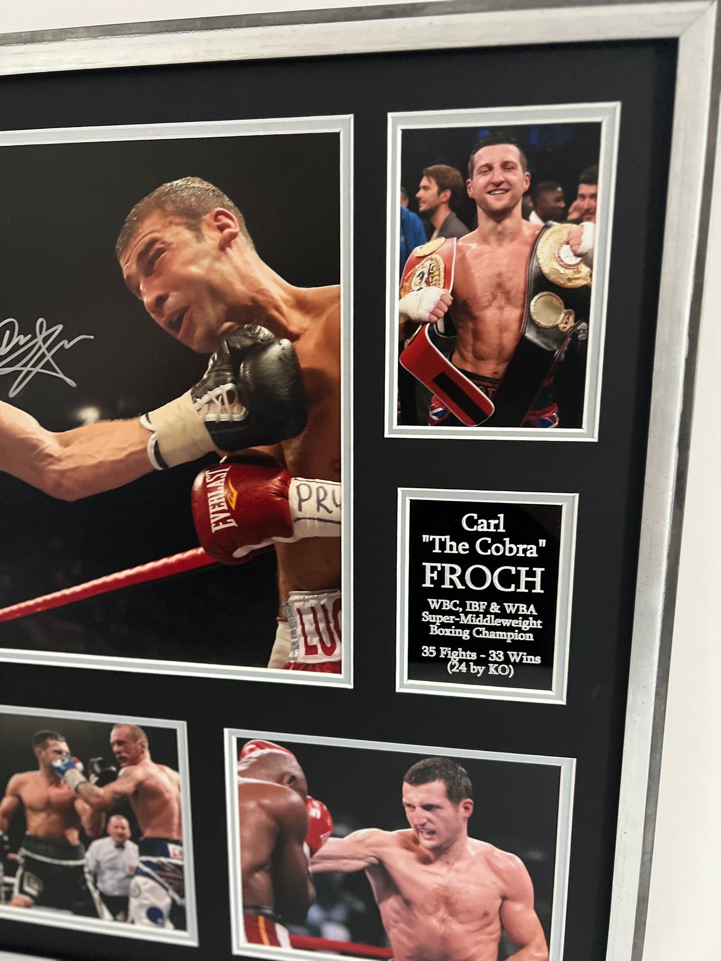 Carl Froch 'The Cobra' Four-Time Super Middleweight Boxing World Champion Signed Framed Display + Cert