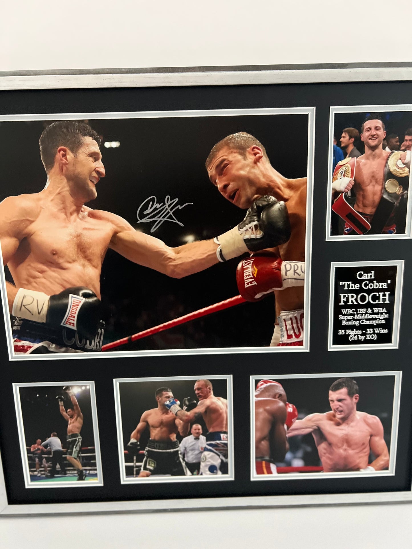 Carl Froch 'The Cobra' Four-Time Super Middleweight Boxing World Champion Signed Framed Display + Cert