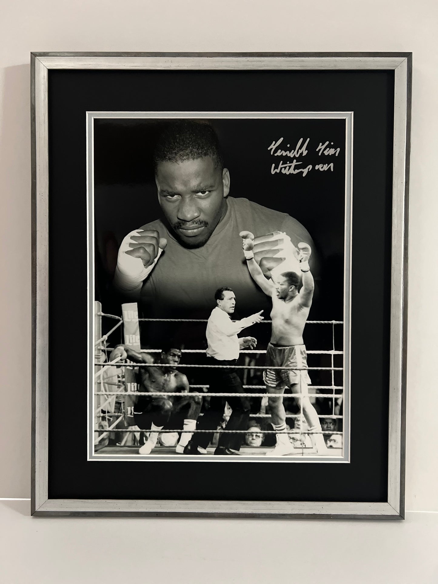 Tim Witherspoon Two-Time World Heavy Weight Champion Signed & Framed Display + Cert
