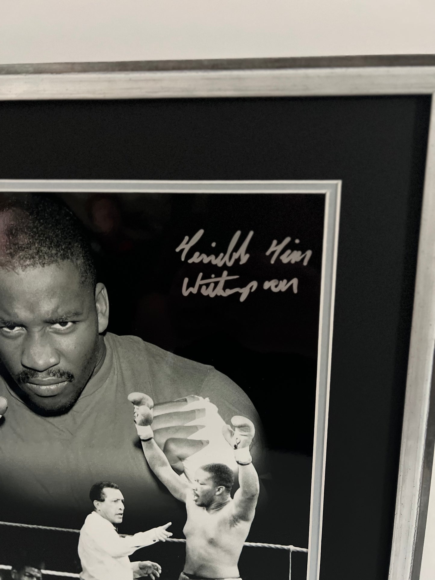 Tim Witherspoon Two-Time World Heavy Weight Champion Signed & Framed Display + Cert