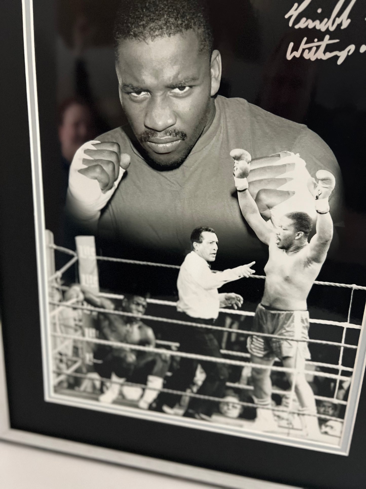 Tim Witherspoon Two-Time World Heavy Weight Champion Signed & Framed Display + Cert