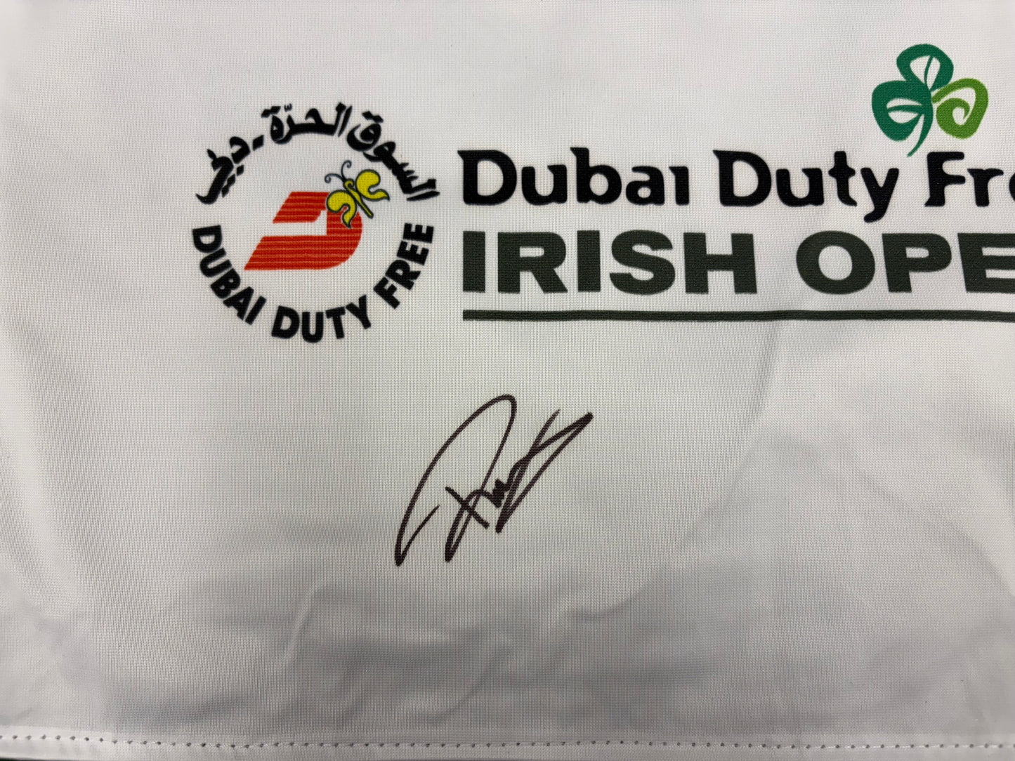 Paul Casey 2013 Winner Signed Dubai Duty Free Irish Open Golf Flag + Cert (inc pole)