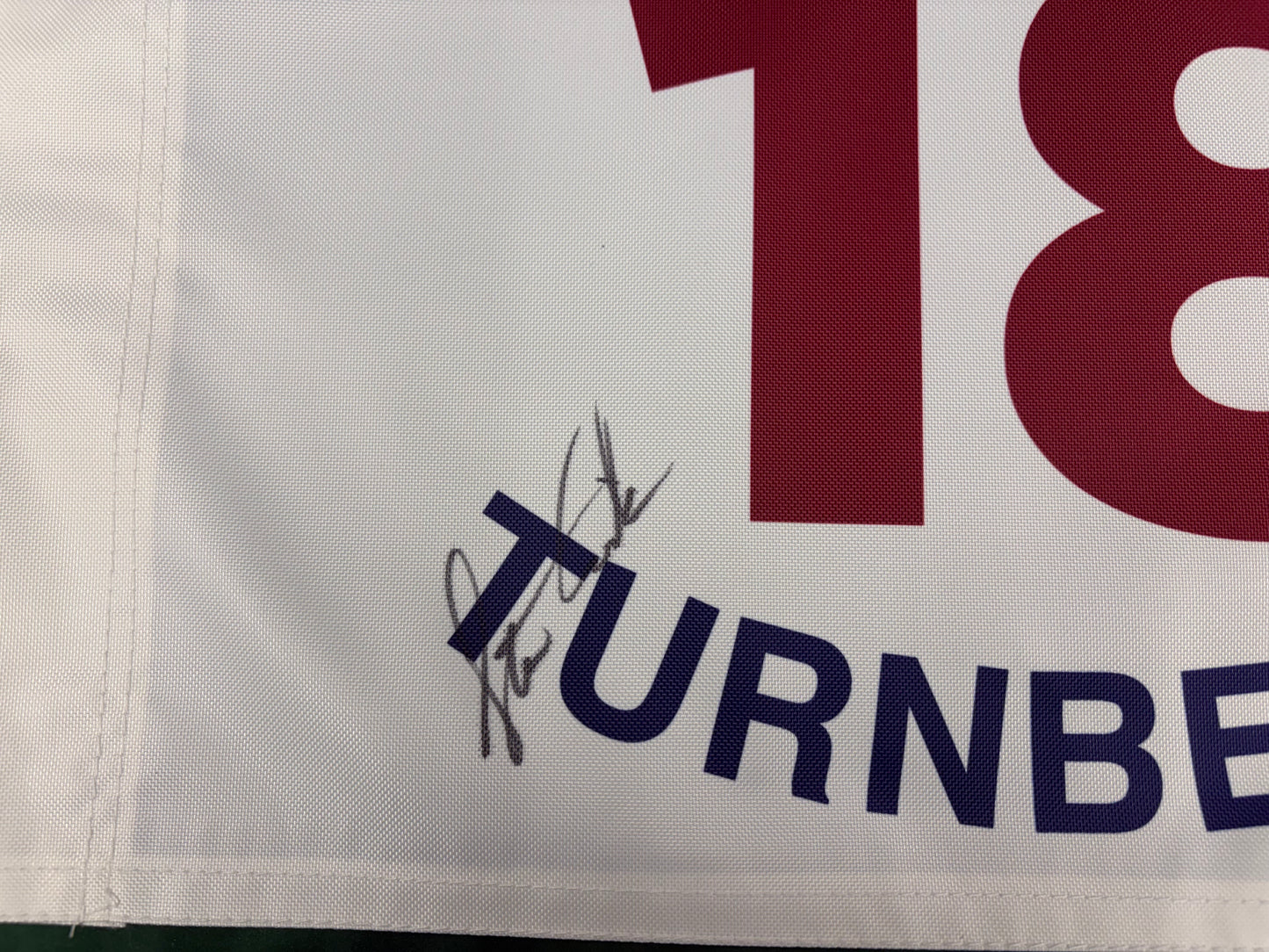 Stewart Cink Winner Signed 138th Open at Turnberry Golf Flag + Dealer COA