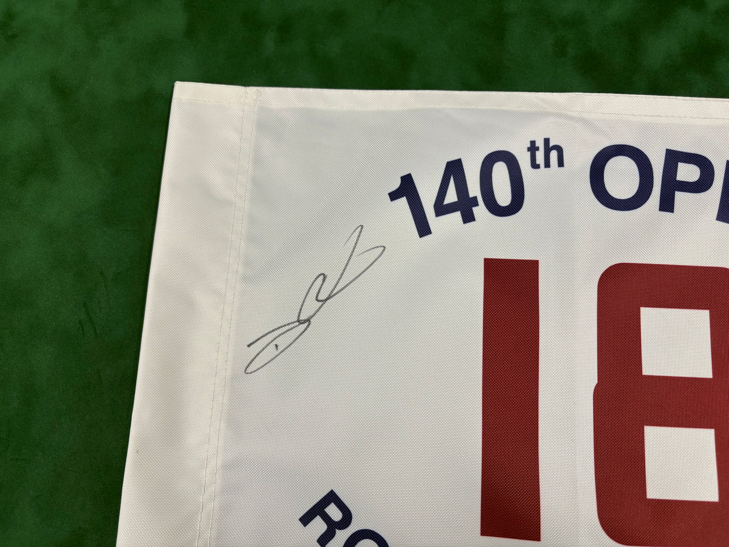 Darren Clarke Winner Signed 140th Open at Royal St George's Golf Flag + Cert