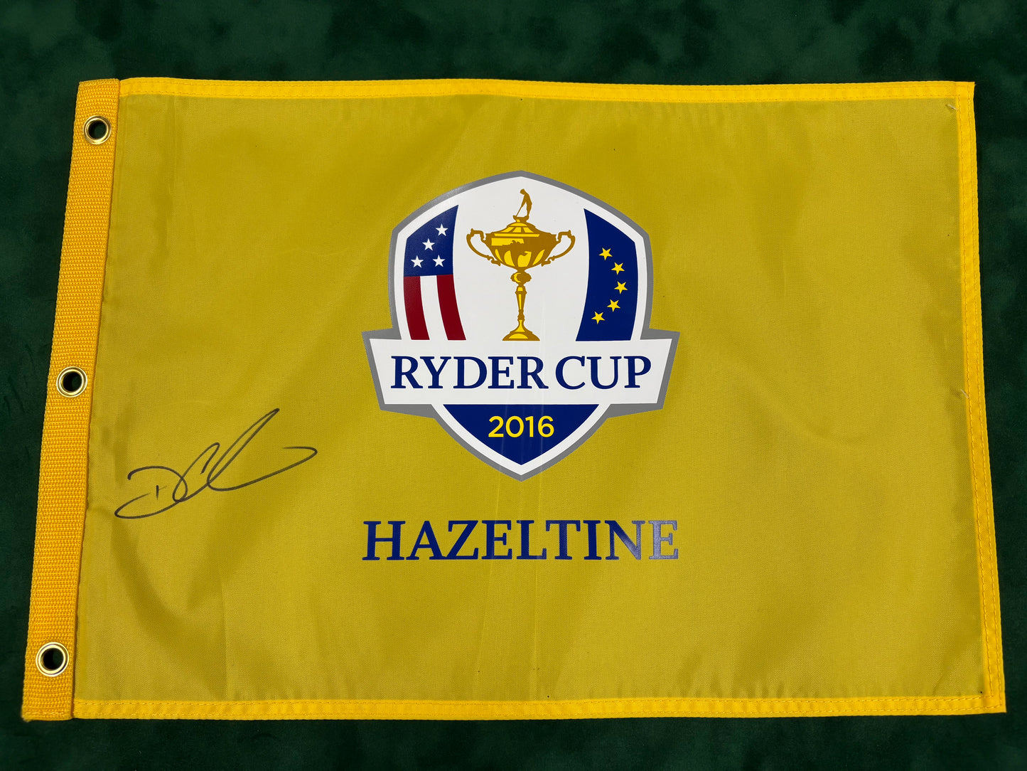 Darren Clarke Signed 2016 Ryder Cup at Hazeltine Golf Flag + Cert