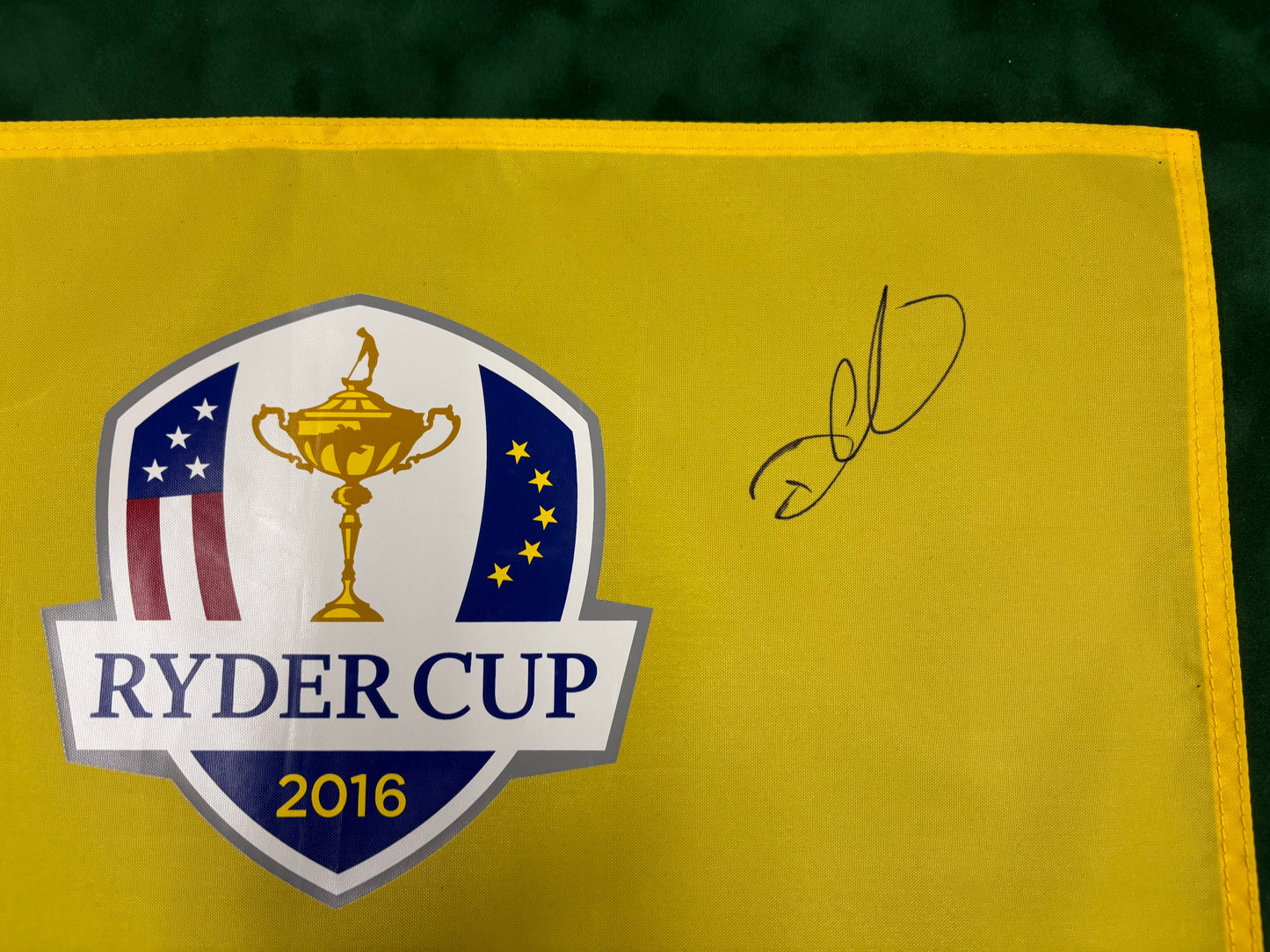 Darren Clarke Signed 2016 Ryder Cup at Hazeltine Golf Flag + Cert