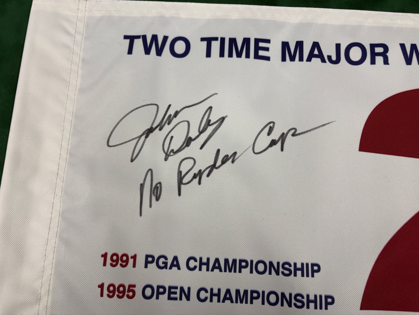 John Daly Two-Time Major Winner 'No Ryder Cup' Signed Limited Edition Golf Flag + Dealer COA