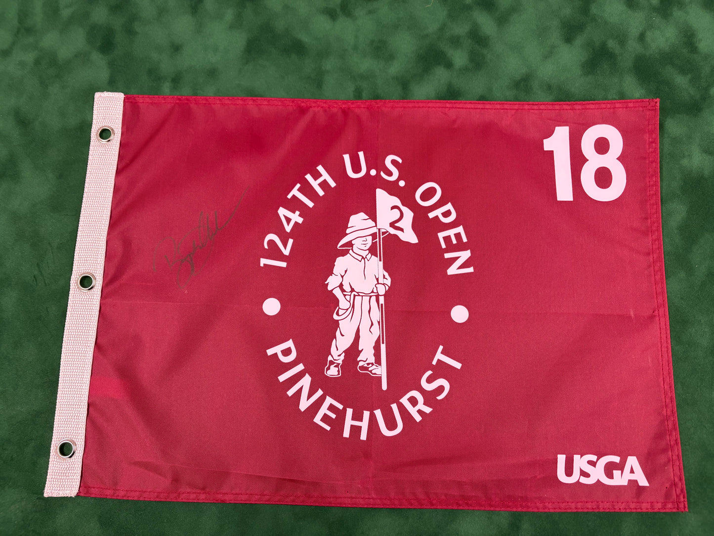 Bryson DeChambeau Winner Signed 124th US Open at Pinehurst Golf Flag + Cert