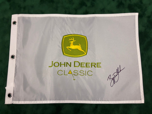 Bryson DeChambeau Rare Signed John Deere Classic Golf Pin Flag + Dealer COA