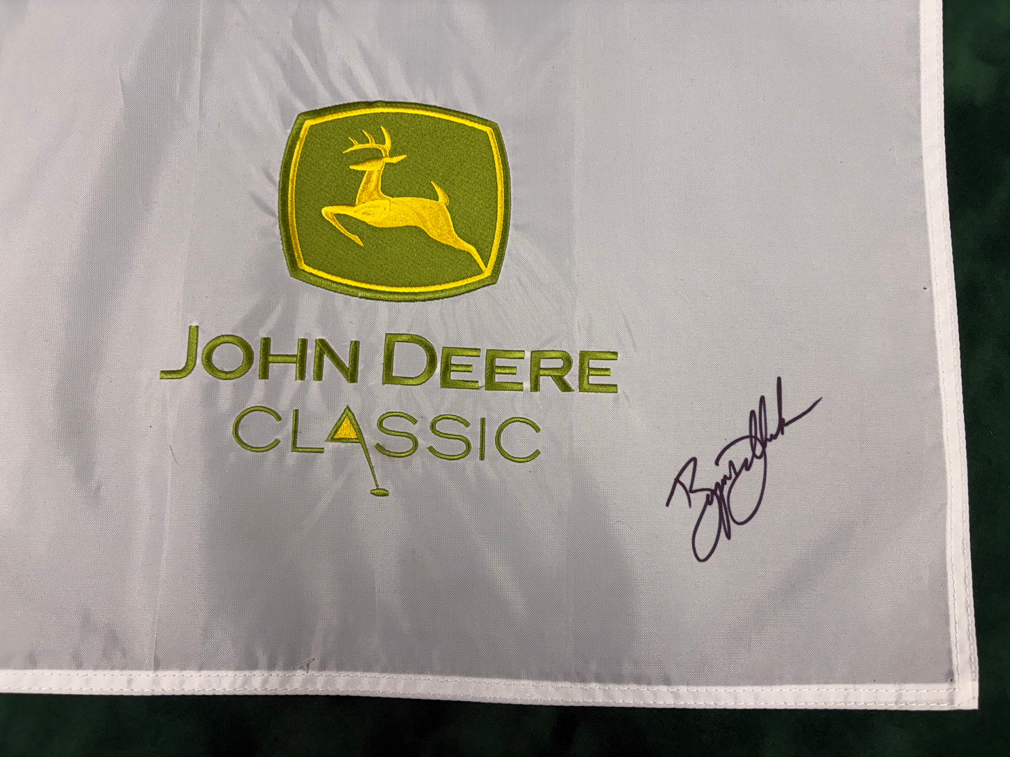 Bryson DeChambeau Rare Signed John Deere Classic Golf Pin Flag + Dealer COA