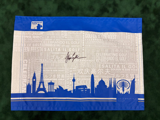 Stephen Gallacher Signed European Tour Golf Pin Flag + Dealer COA