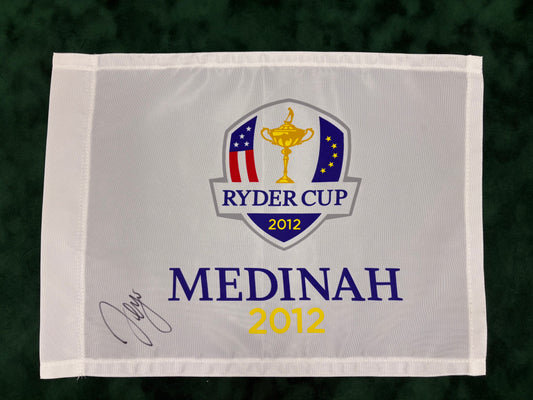 Sergio García Signed 2012 Ryder Cup at Medinah Golf Pin Flag + Dealer COA