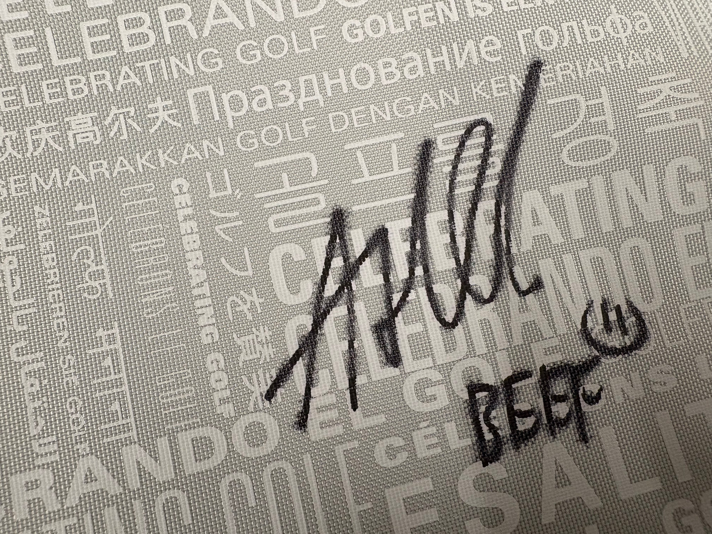 Andrew 'Beef' Johnston Signed European Tour Golf Pin Flag + Dealer COA