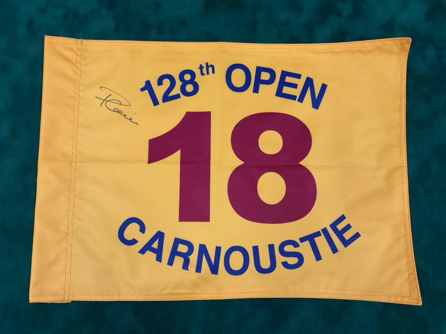 Paul Lawrie Winner Signed 128th Open at Carnoustie Golf Flag + Dealer COA