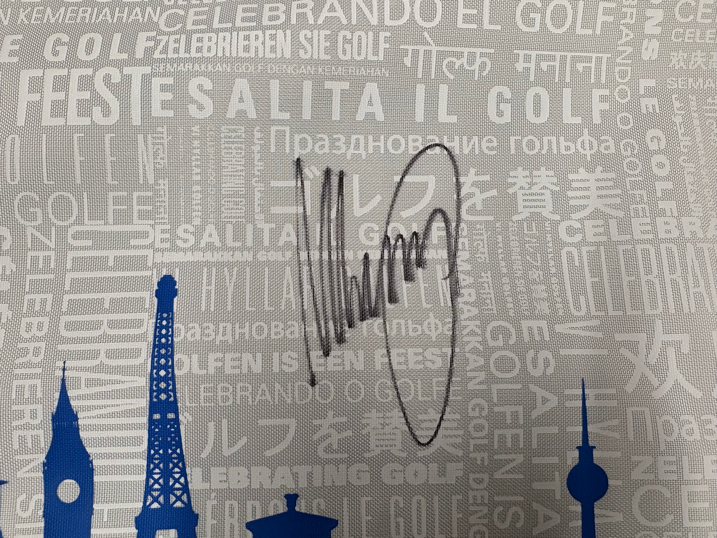 Matteo Manassero Signed European Tour Golf Flag + Dealer COA