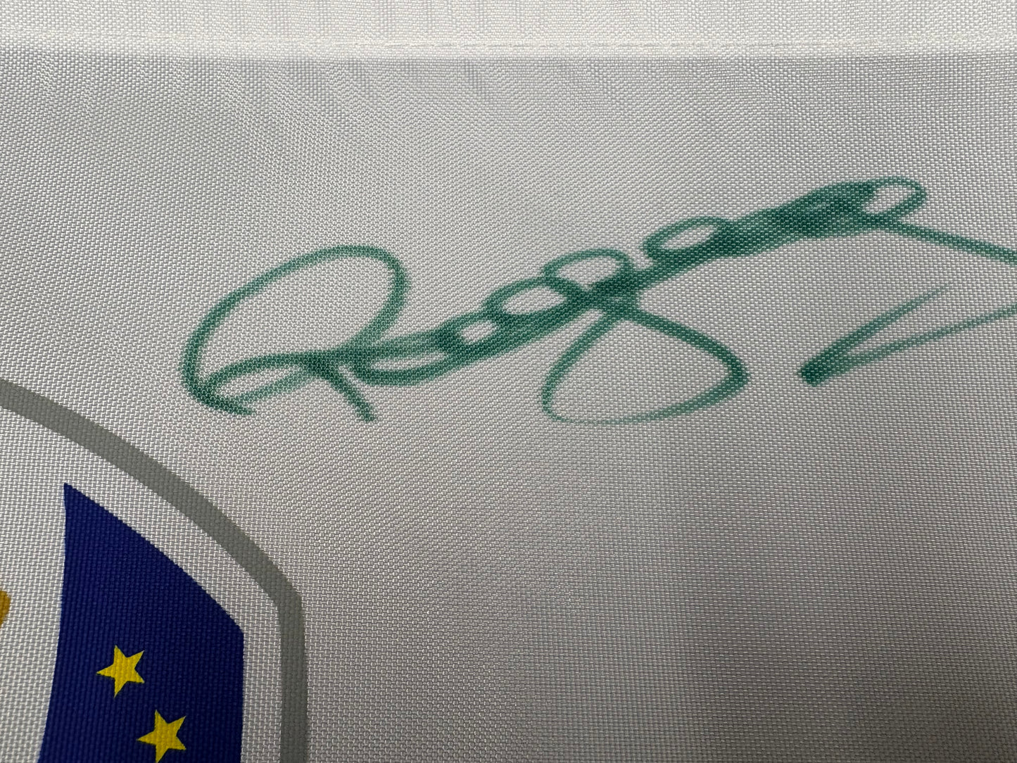 Paul McGinley Signed 2014 Ryder Cup at Gleneagles White Golf Flag + Dealer COA