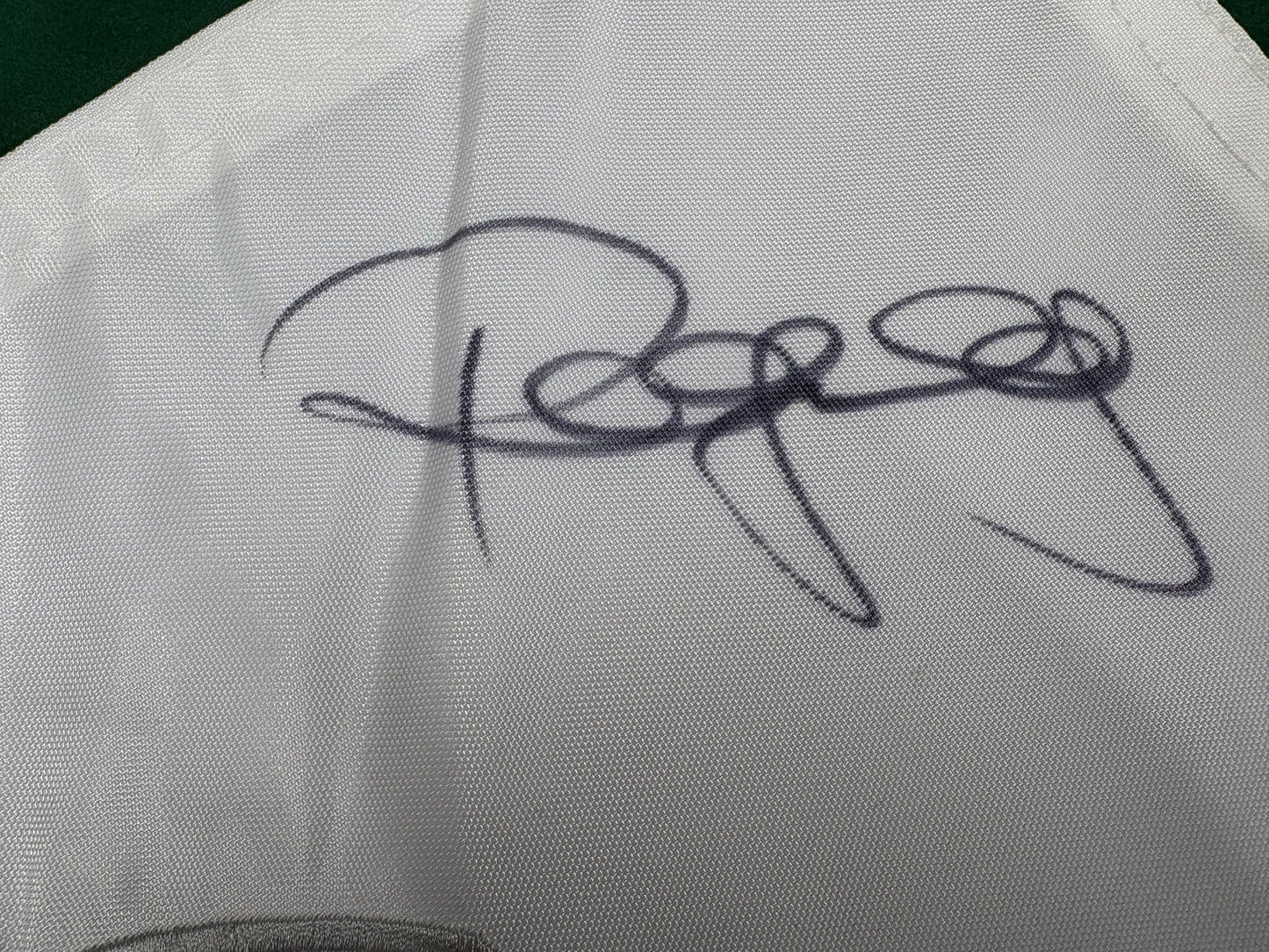 Paul McGinley Signed 2014 Ryder Cup at Gleneagles White Embroided Golf Flag + Dealer COA