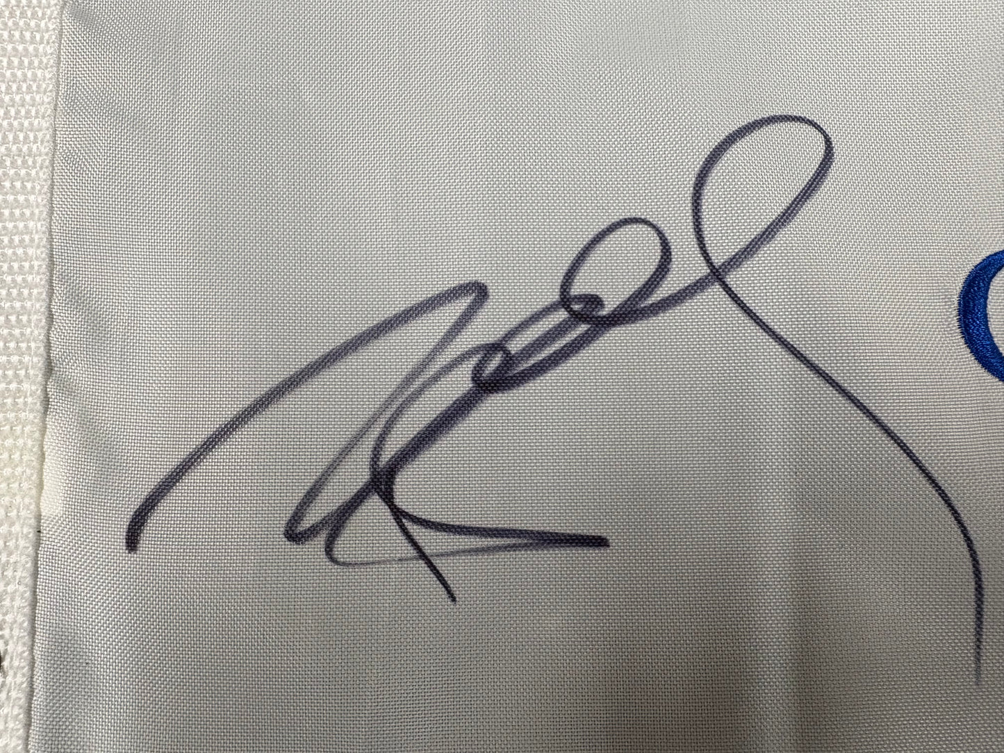 Paul McGinley Signed 2014 Ryder Cup at Gleneagles White Golf Flag + Dealer COA