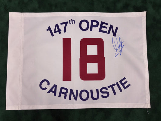 Francesco Molinari Winner Signed 147th Open at Carnoustie White Golf Flag + Dealer COA