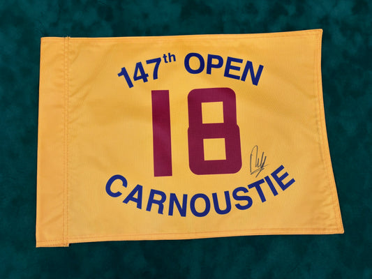 Francesco Molinari Winner Signed 147th Open at Carnoustie Golf Flag + Dealer COA
