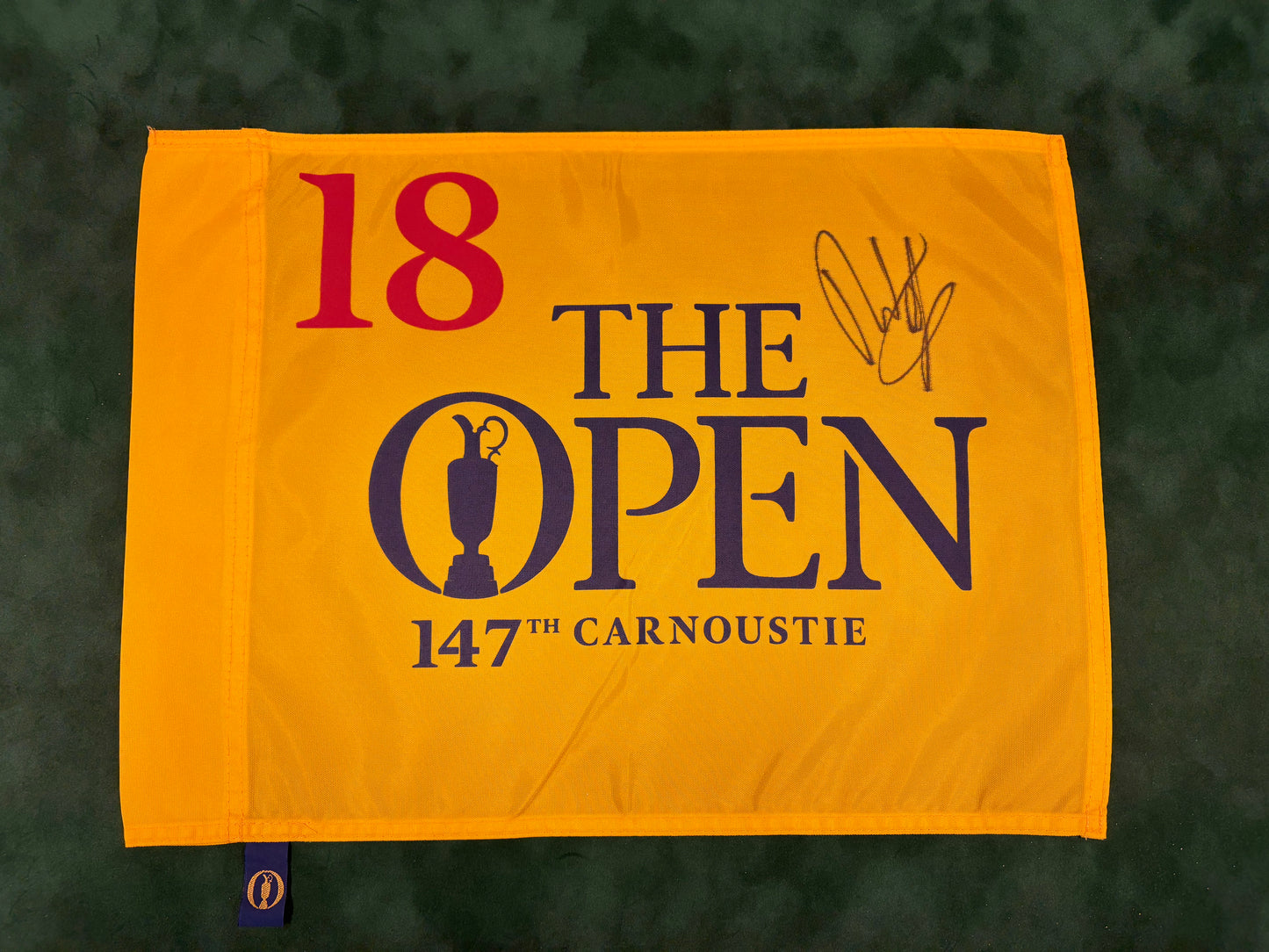 Francesco Molinari Winner Signed 147th Open at Carnoustie Golf Flag + Dealer COA