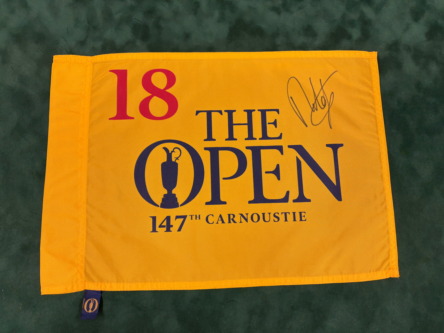 Francesco Molinari Winner Signed 147th Open at Carnoustie Golf Flag + Dealer COA