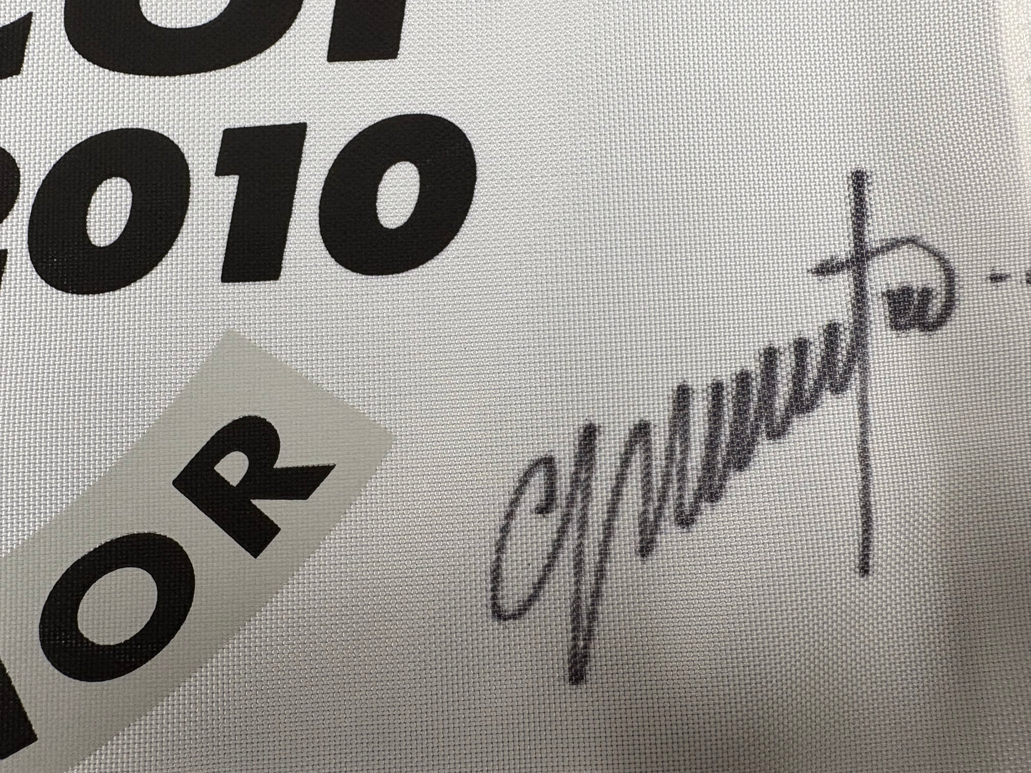 Colin Montgomerie Team Europe Captain Signed 2010 Ryder Cup Golf Flag + Dealer COA